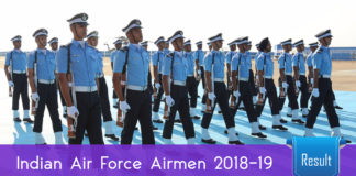 Indian Air Force Airmen Results 2018-19 Announced