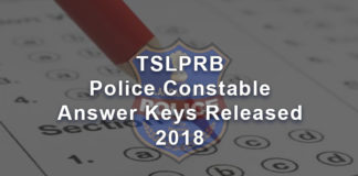 TS Police Constable Answer Keys Released 2018 - TSLPRB