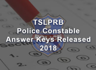 TS Police Constable Answer Keys Released 2018 - TSLPRB