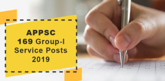 APPSC - Apply ONLINE for 169 GROUP I Posts