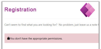 You don't have the appropriate permissions - Power Apps